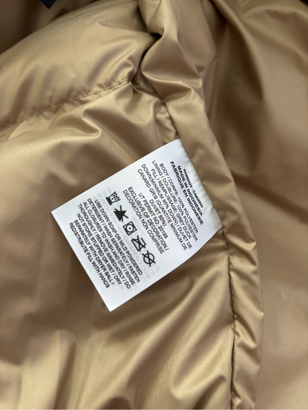 Nike Men’s Therma FIT Down Beige Puffer Jacket 650 Size L - Picture 10 of 12